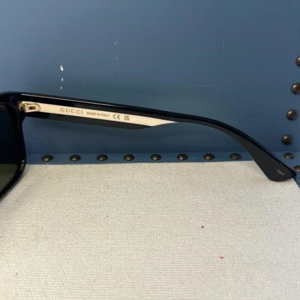 💯 Authentic- New Gucci GG0340S 008 Brown Green Sunglasses